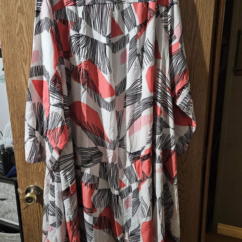 Step in style chic Abstract Button-Up layered dress - Picture 6 of 6